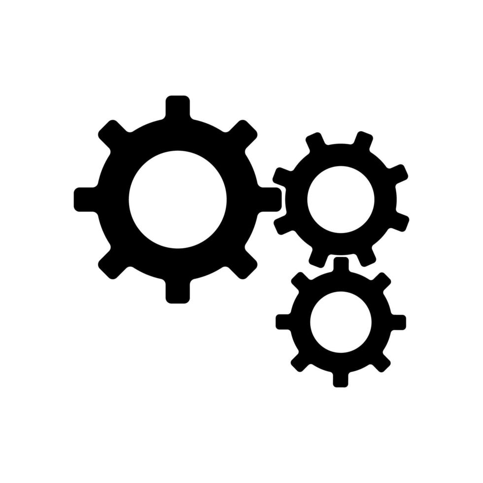 connected engine gear icon vector. simple isolated vector