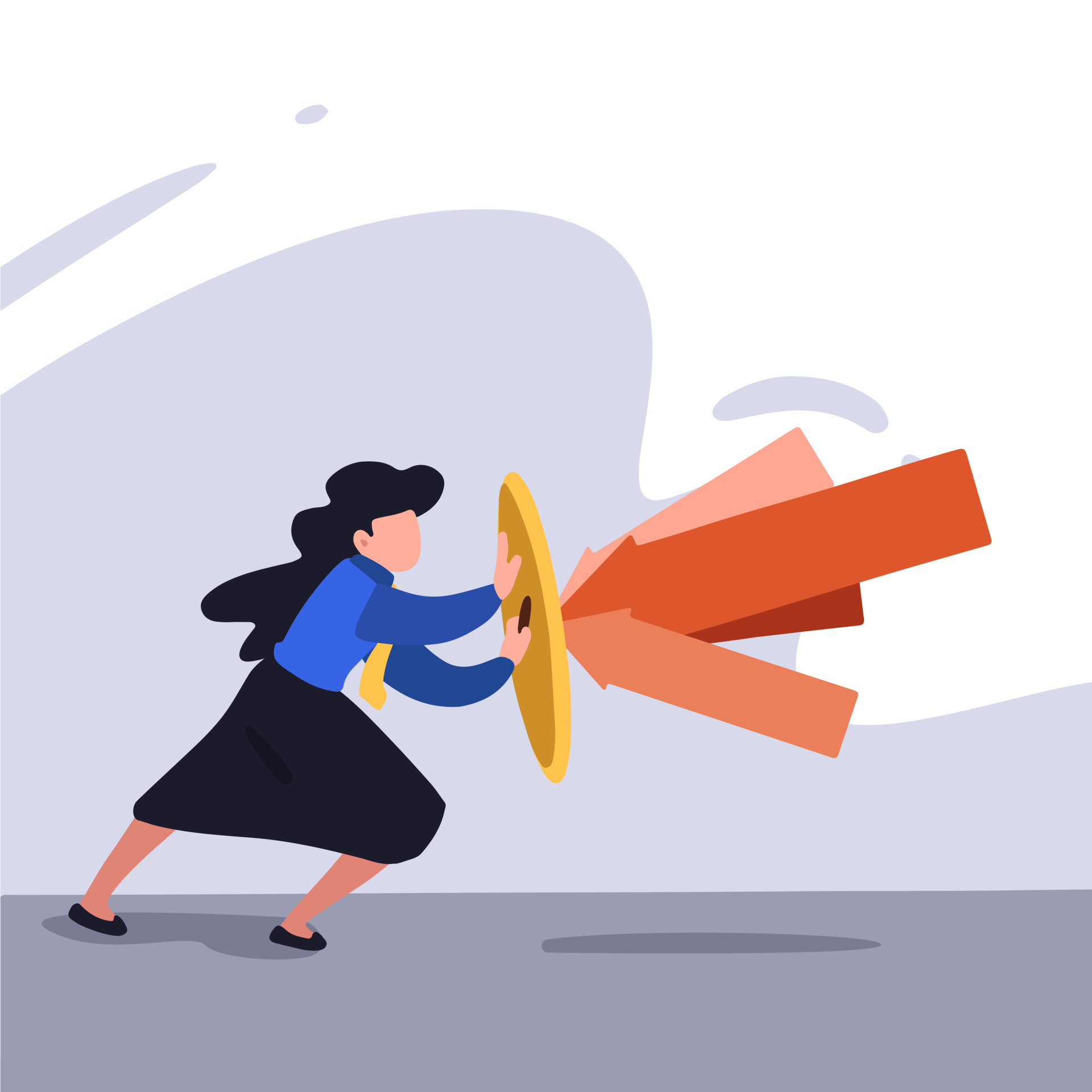 Business concept design brave young businesswoman holds shield defending from attacks. Reflection impact. Attack protection. Insurance, protection from dangers. Vector illustration flat cartoon style 6411855 Vector Art at Vecteezy Business concept design brave young businesswoman holds shield defending from attacks. Reflection impact. Attack protection. Insurance, protection from dangers. Vector illustration flat cartoon style 6411855 Vector Art at Vecteezy