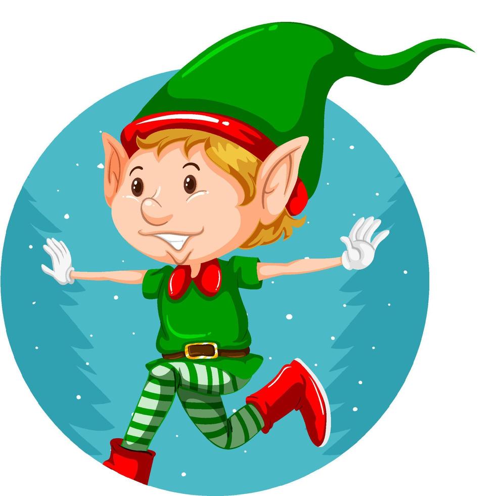 Christmas theme with Elf vector