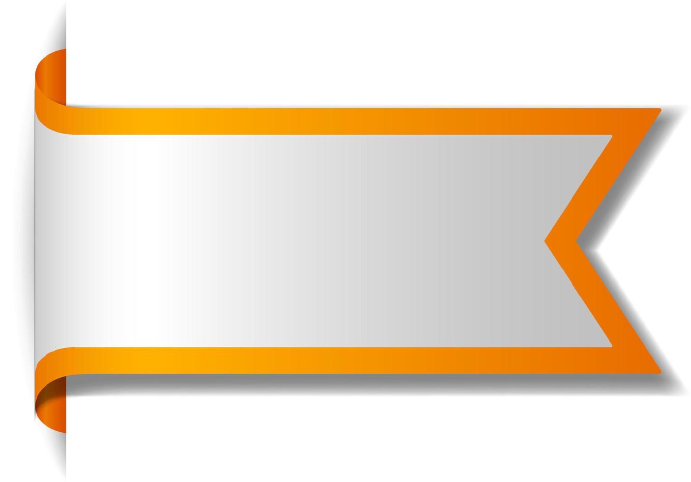 diseño de banner naranja sobre fondo blanco vector