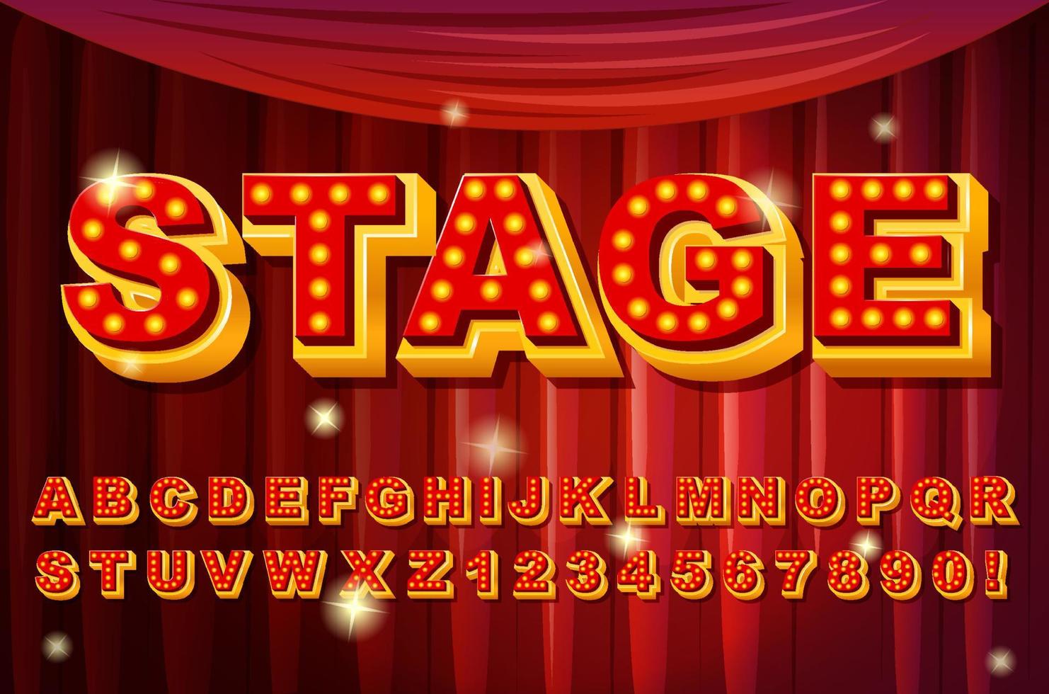 A set of English alphabet game show style vector