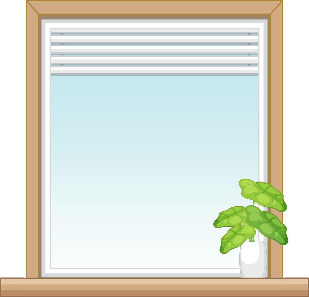 A window for apartment building or house facade vector