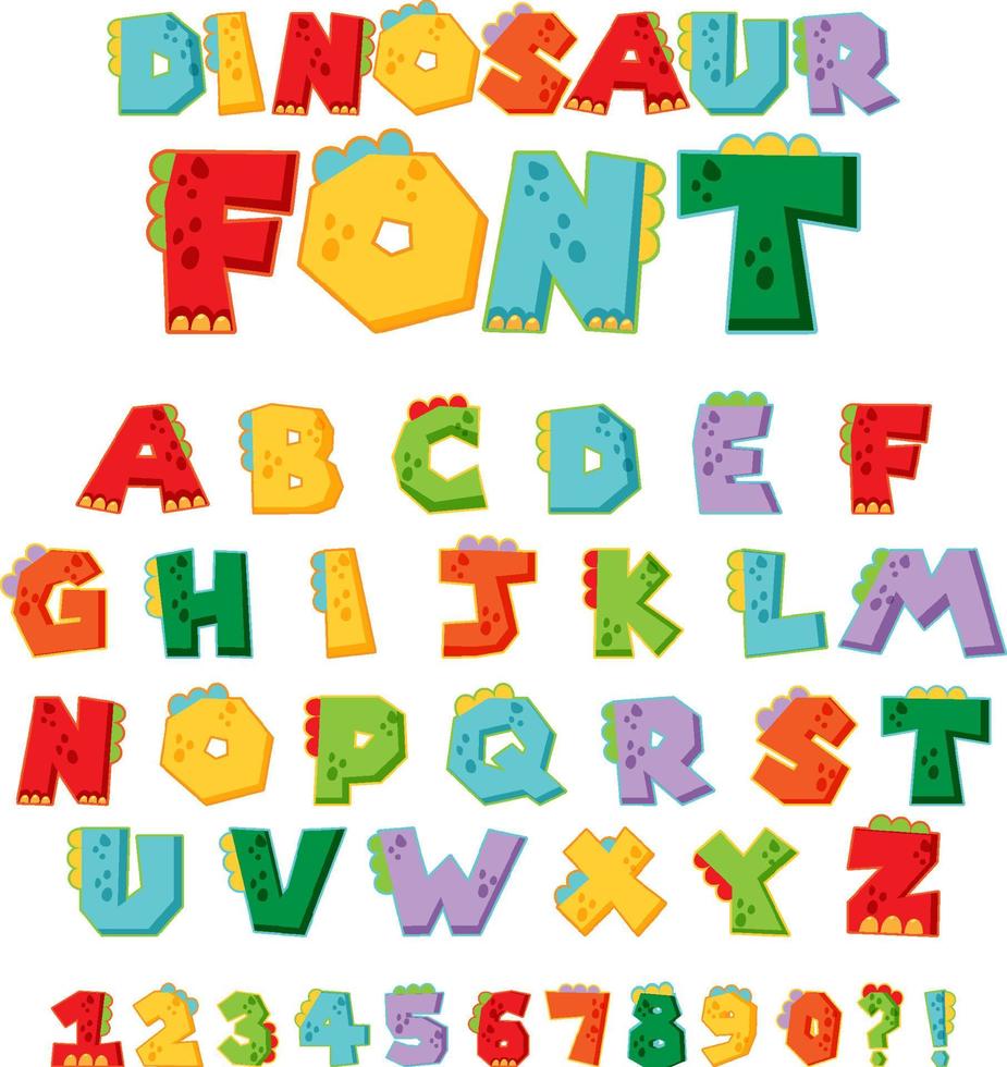 Font design for english alphabets vector