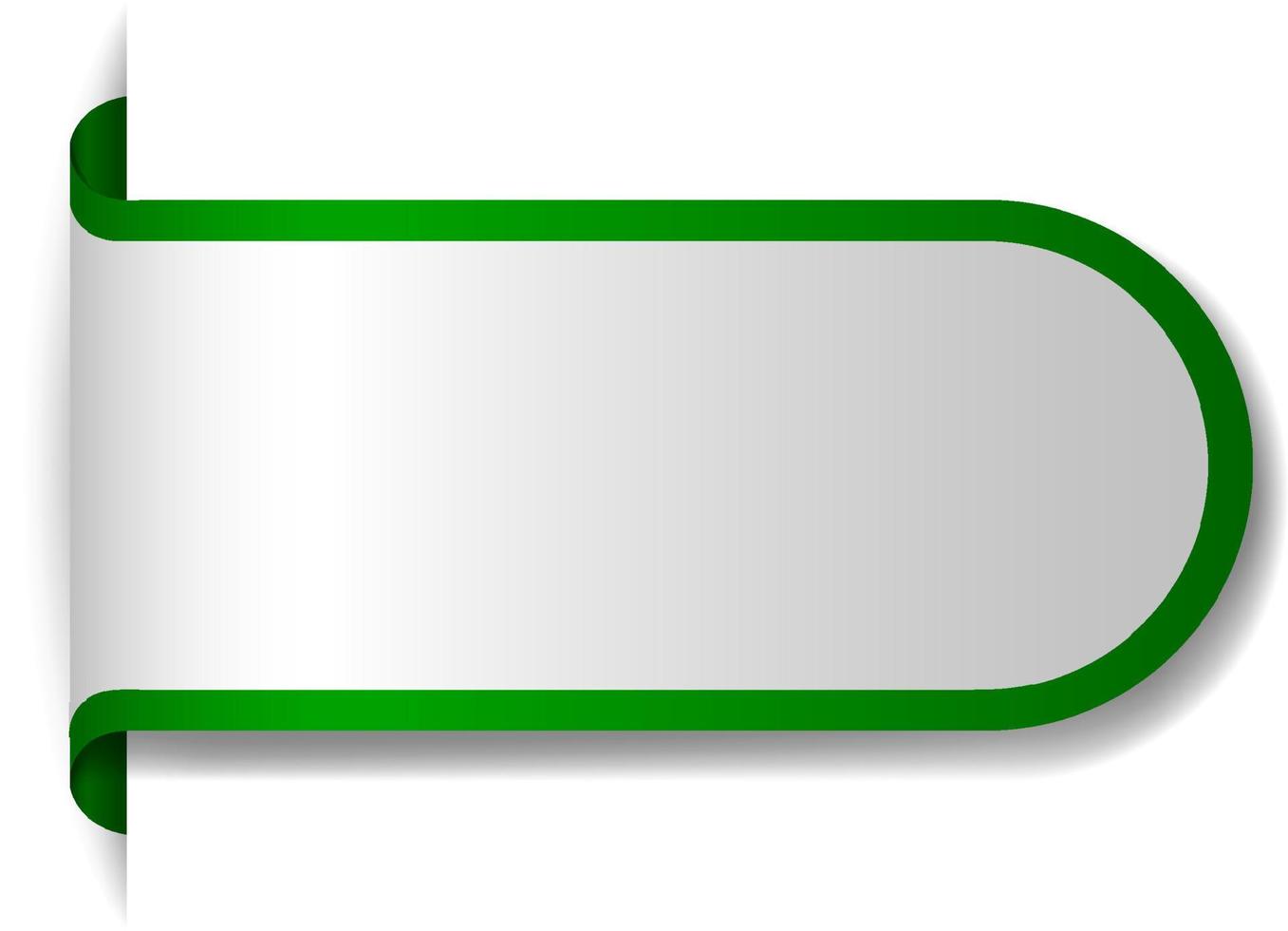 Green banner design on white background vector