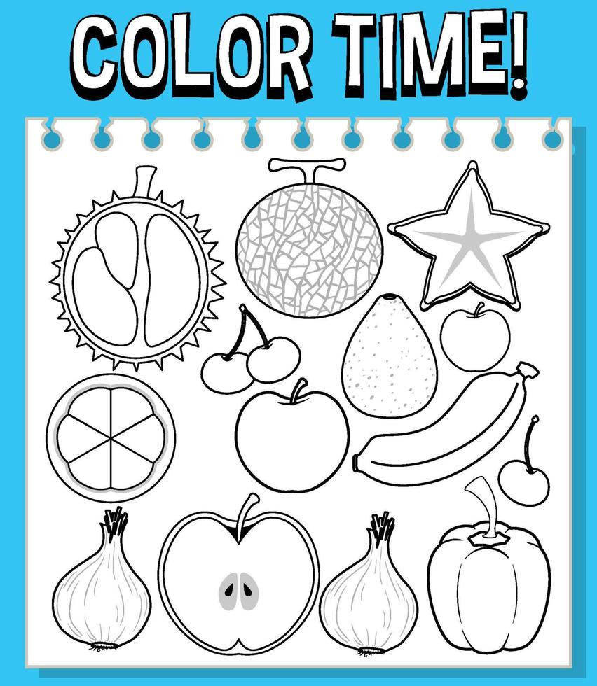 Colouring worksheet for student vector