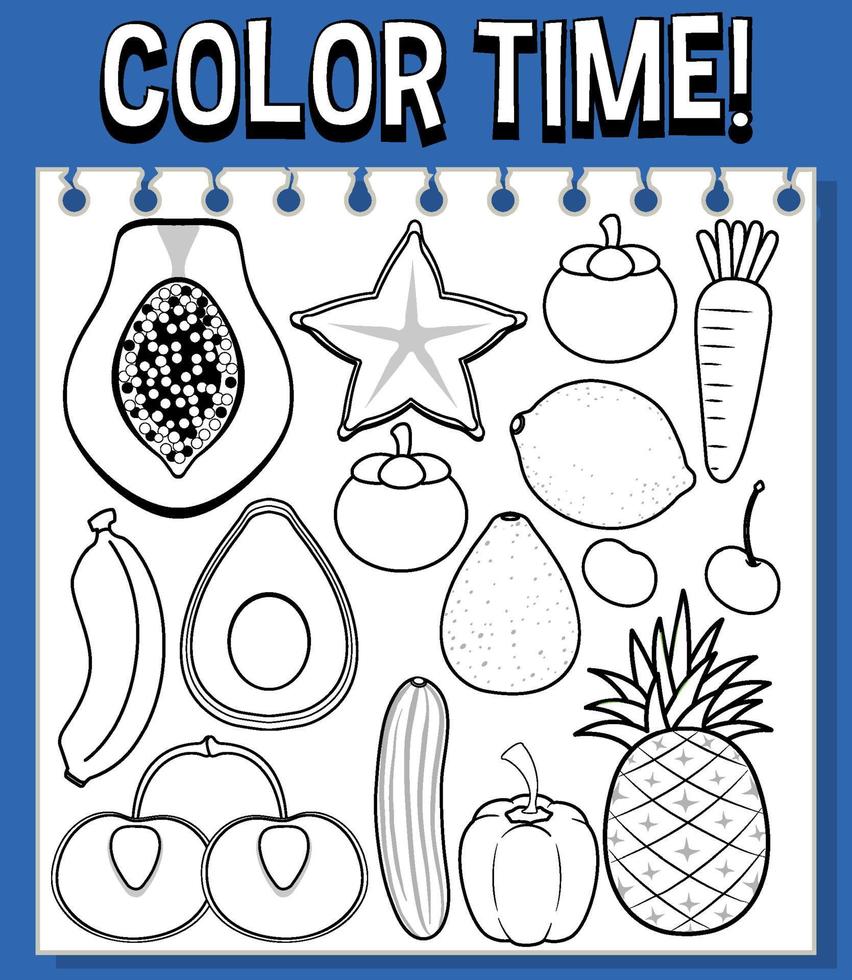 Colouring worksheet for student vector