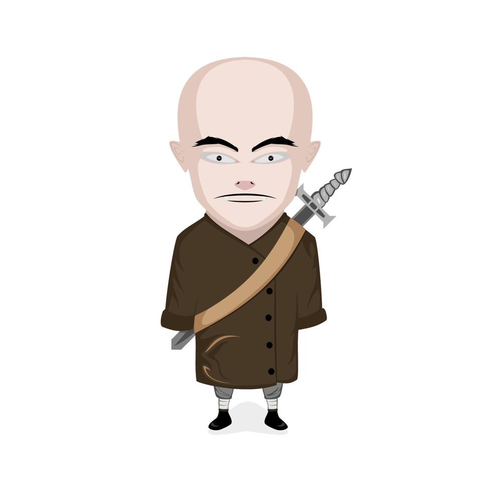 Swordsman with bald head.eps vector