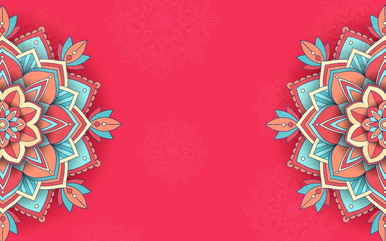Beautiful mandala background template vector