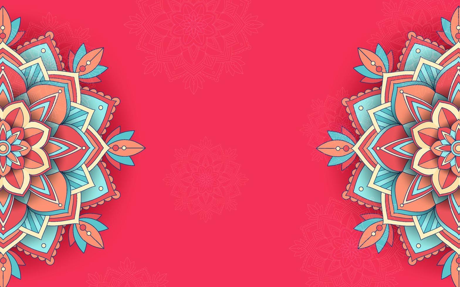 Beautiful mandala background template vector