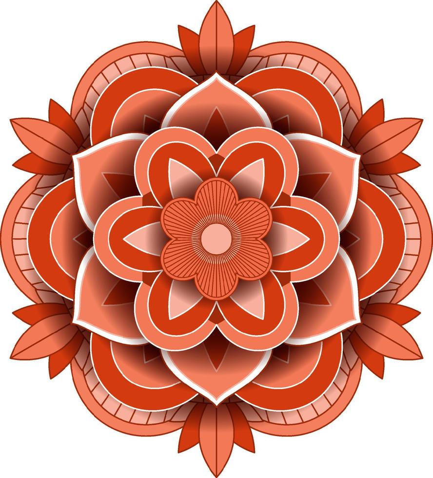Vintage mandala with thin lines vector