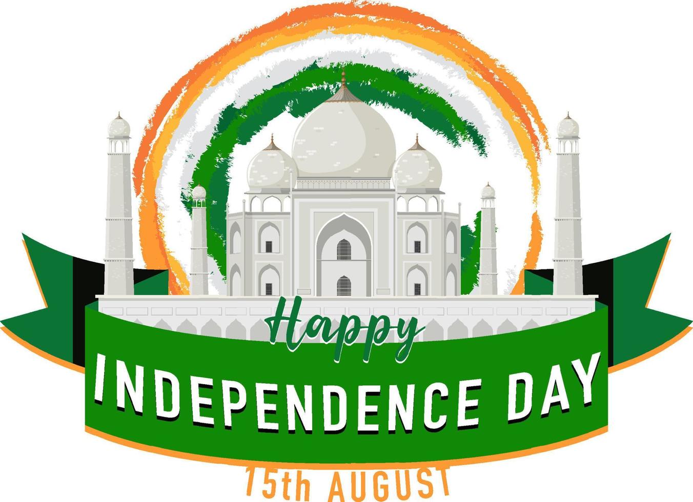 Happy India independence day vector
