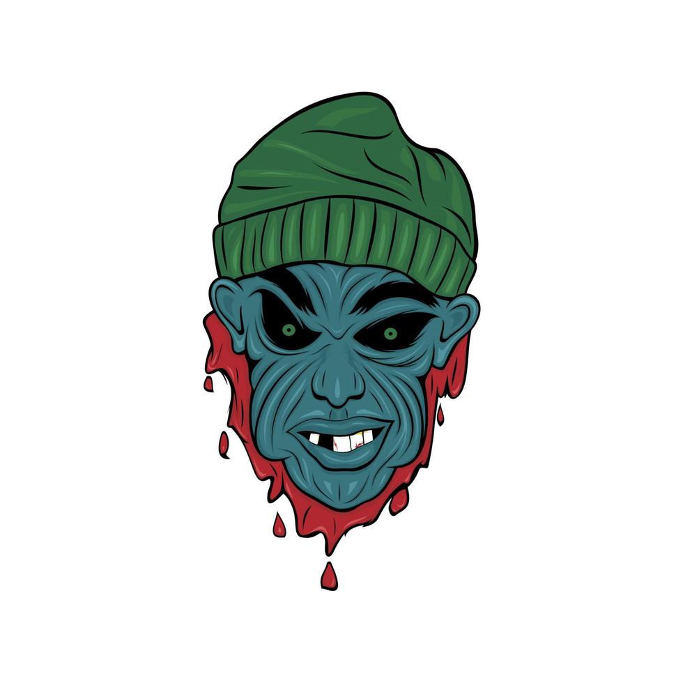 Zombies with beanie hats.eps vector