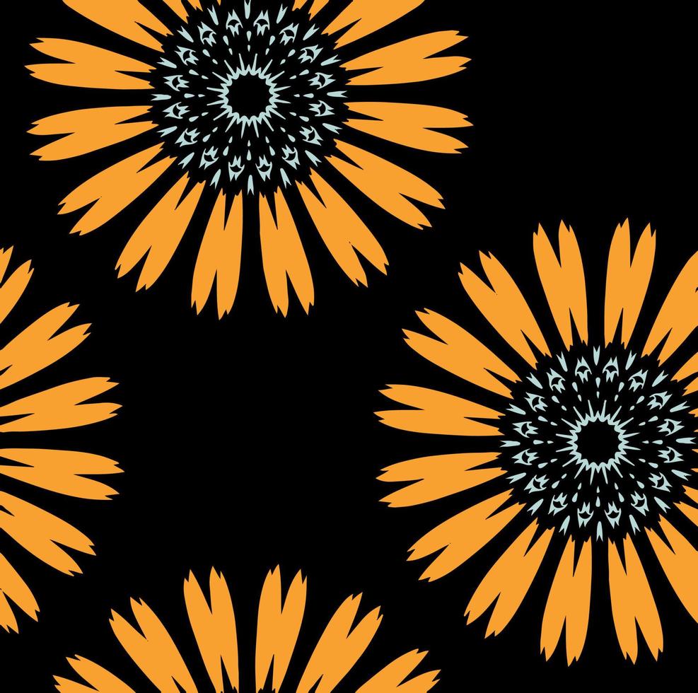 Daisy flower seamless pattern vector file