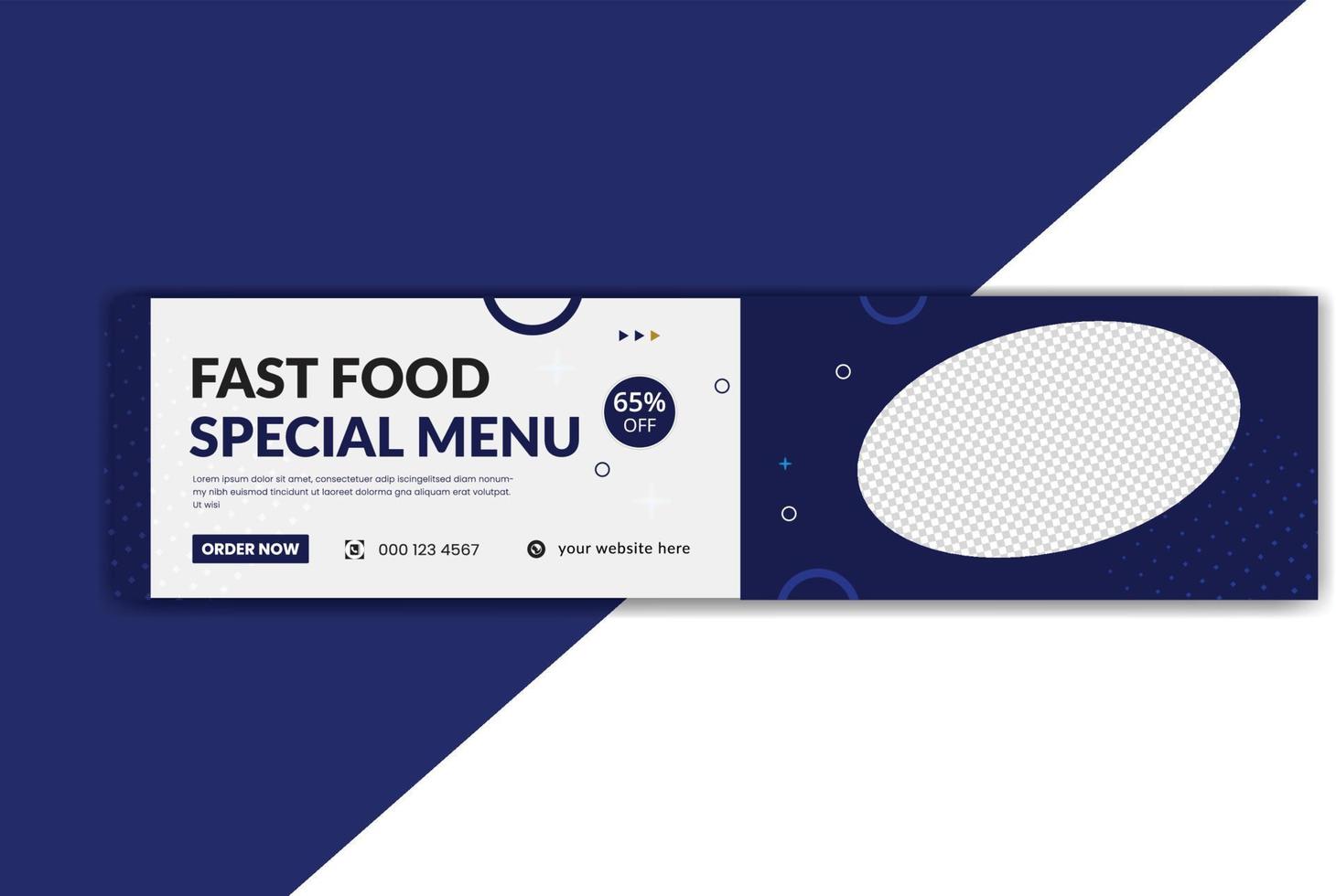 fast food web banner design vector