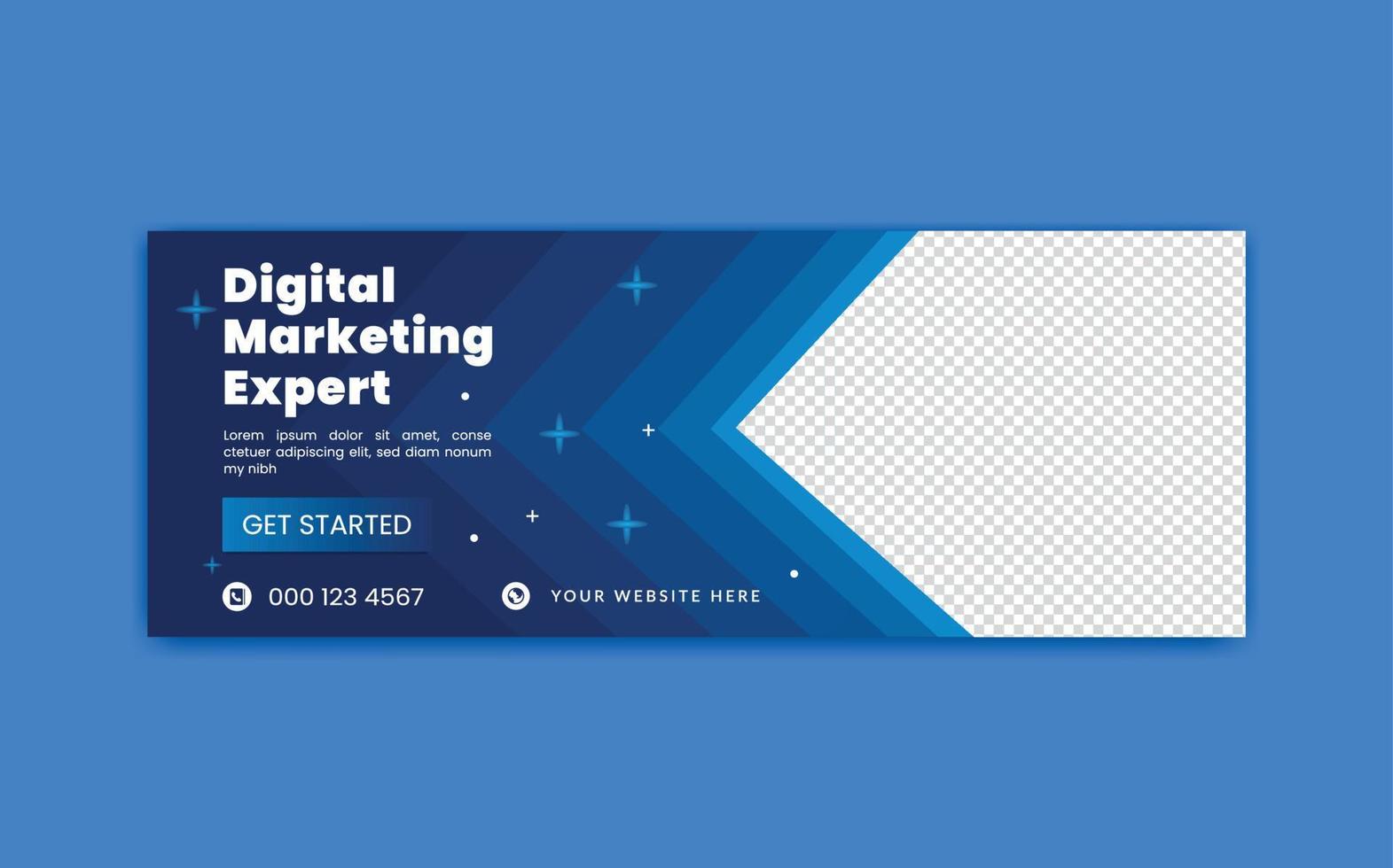 digital marketing social media banner template vector