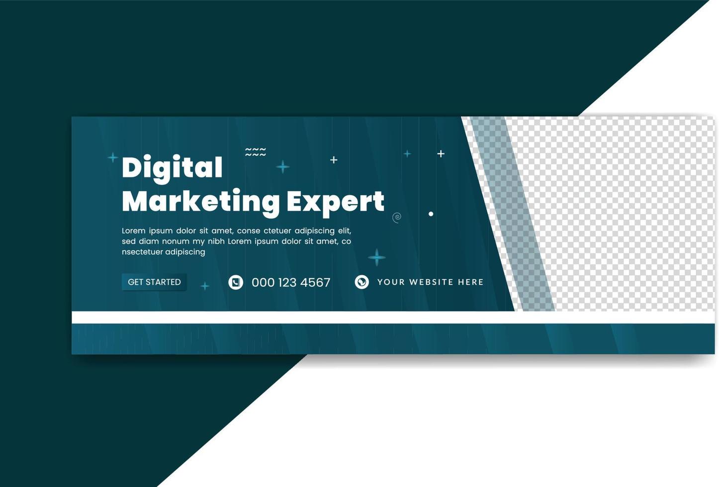 digital marketing social media banner template vector