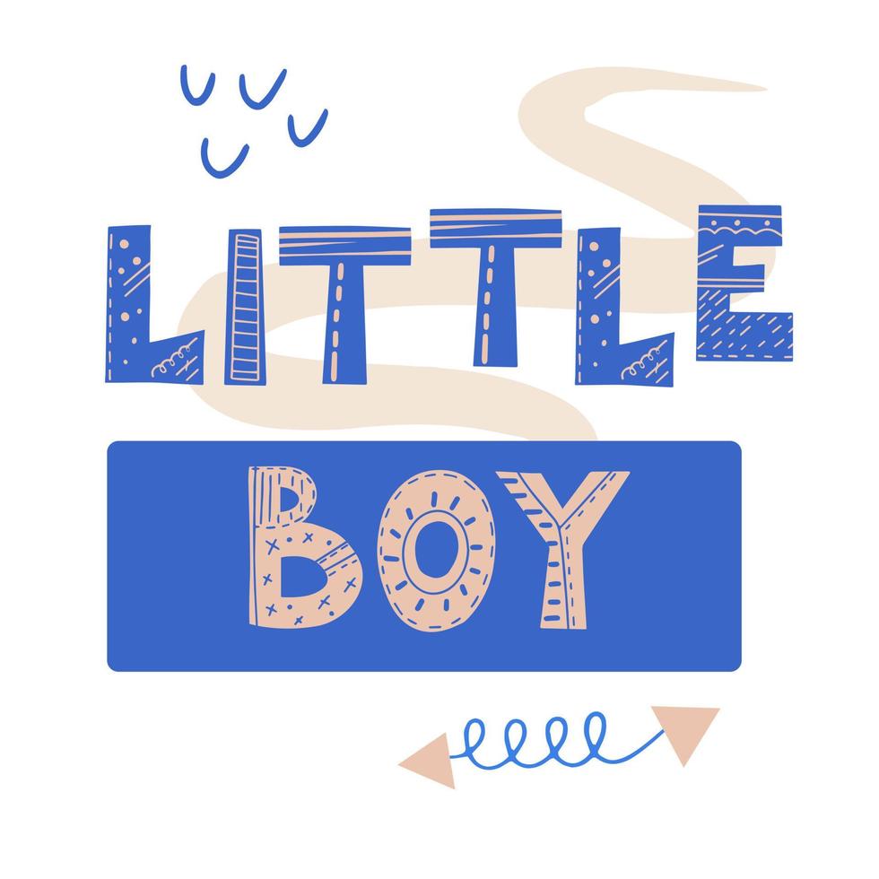 Little Boy lettering vector