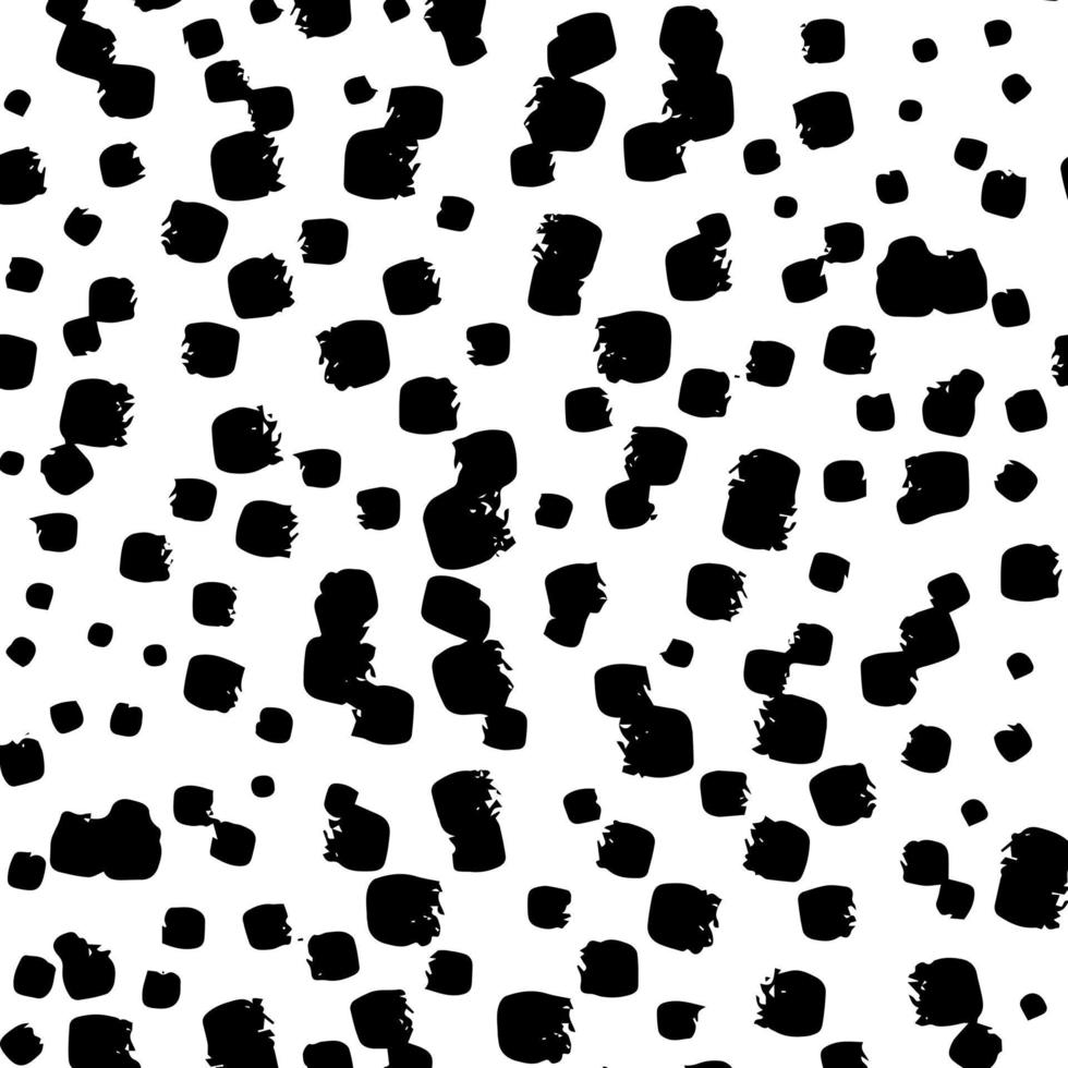 Black and white seamless patterns of abstract graphic elements of dots, stripes, spots and lines vector