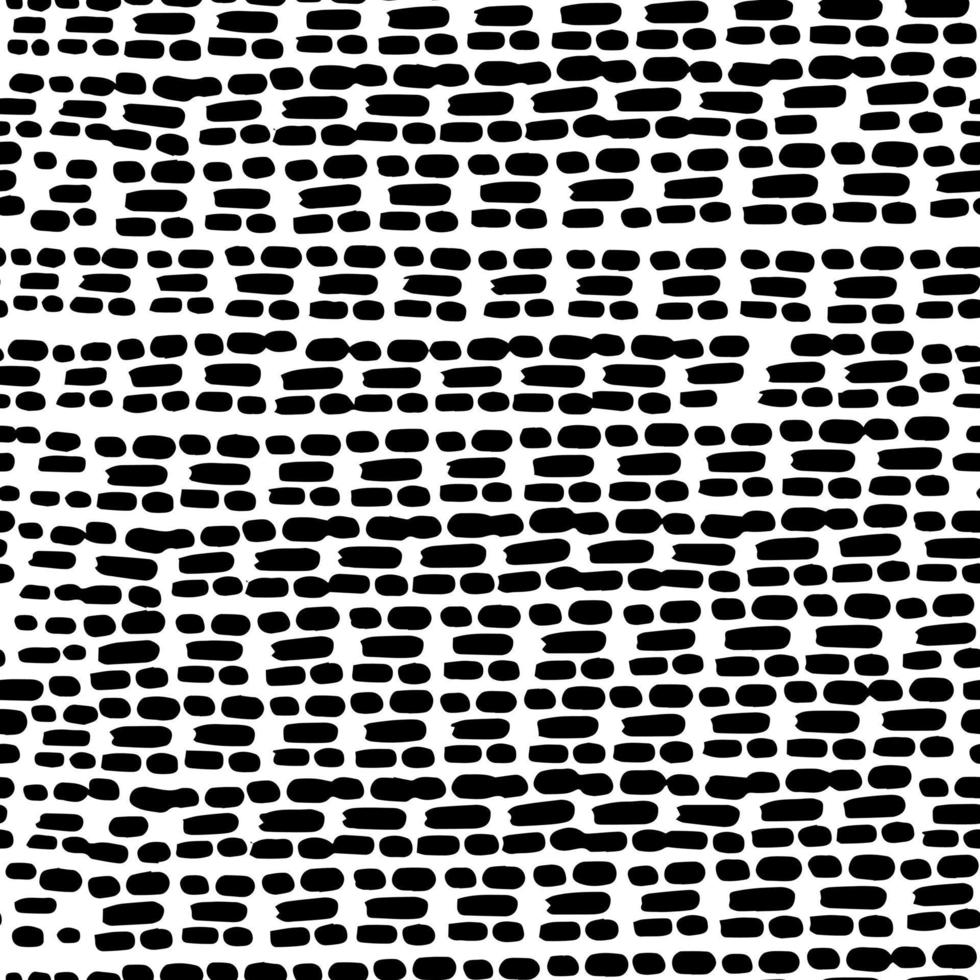 Black and white seamless patterns of abstract graphic elements of dots, stripes, spots and lines vector