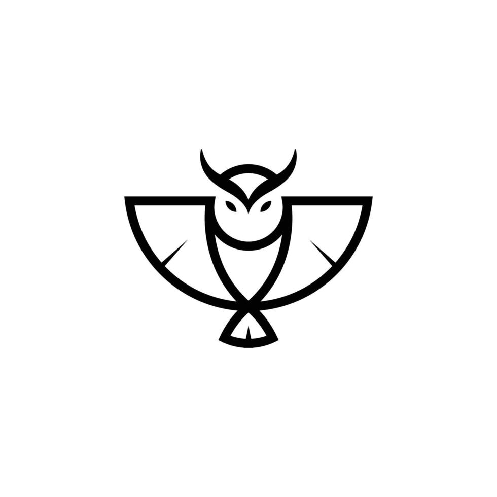 Modern Owl Logo Design. good for companies, schools, and colleges. Vector art illustration.