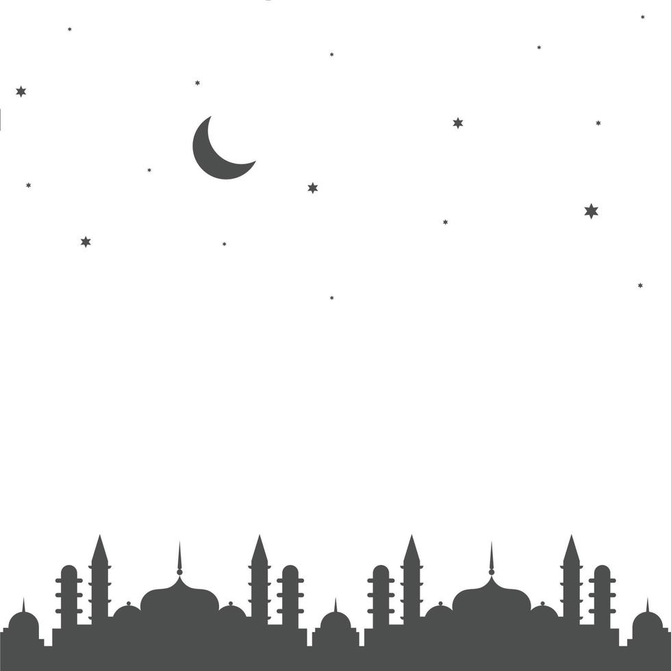 Islamic illustration celebration for Ramadan Kareem, Isra Mi'raj and Eid al-Fitr. Vector art illustration