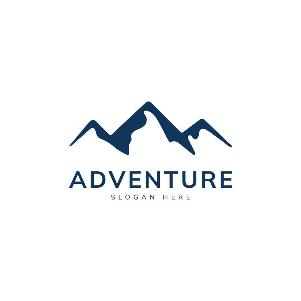 Mountain Logo design. perfect for camping, outdoor adventure, expedition, skiing, and climbing. vector art illustration