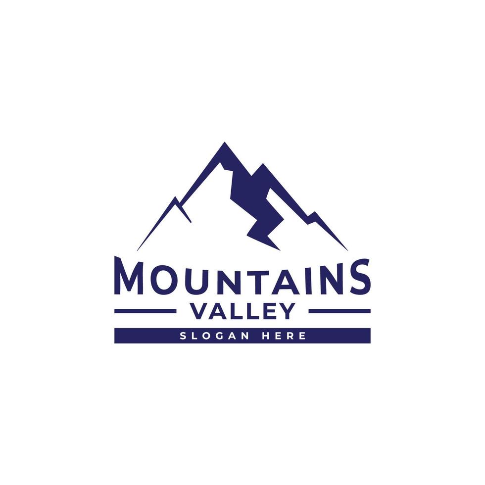Mountain Logo design. perfect for camping, outdoor adventure, expedition, skiing, and climbing. vector art illustration