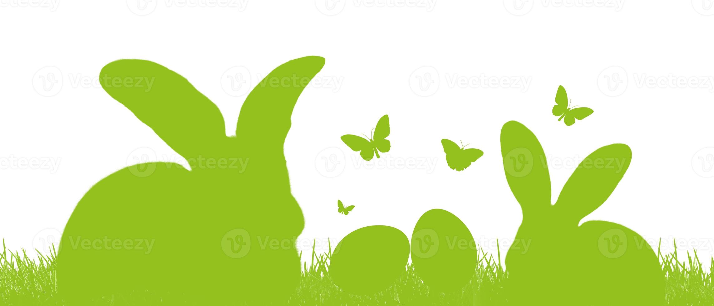 Beautiful Easter background with Easter rabbit. 3d illustration photo