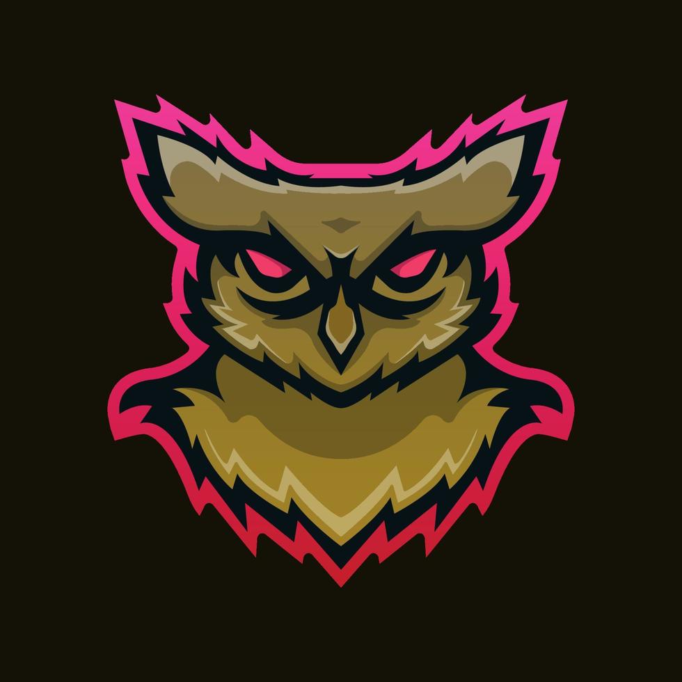 Owl mascot logo template vector