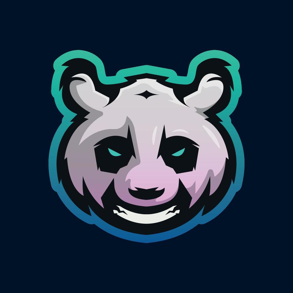 panda mascot logo template vector