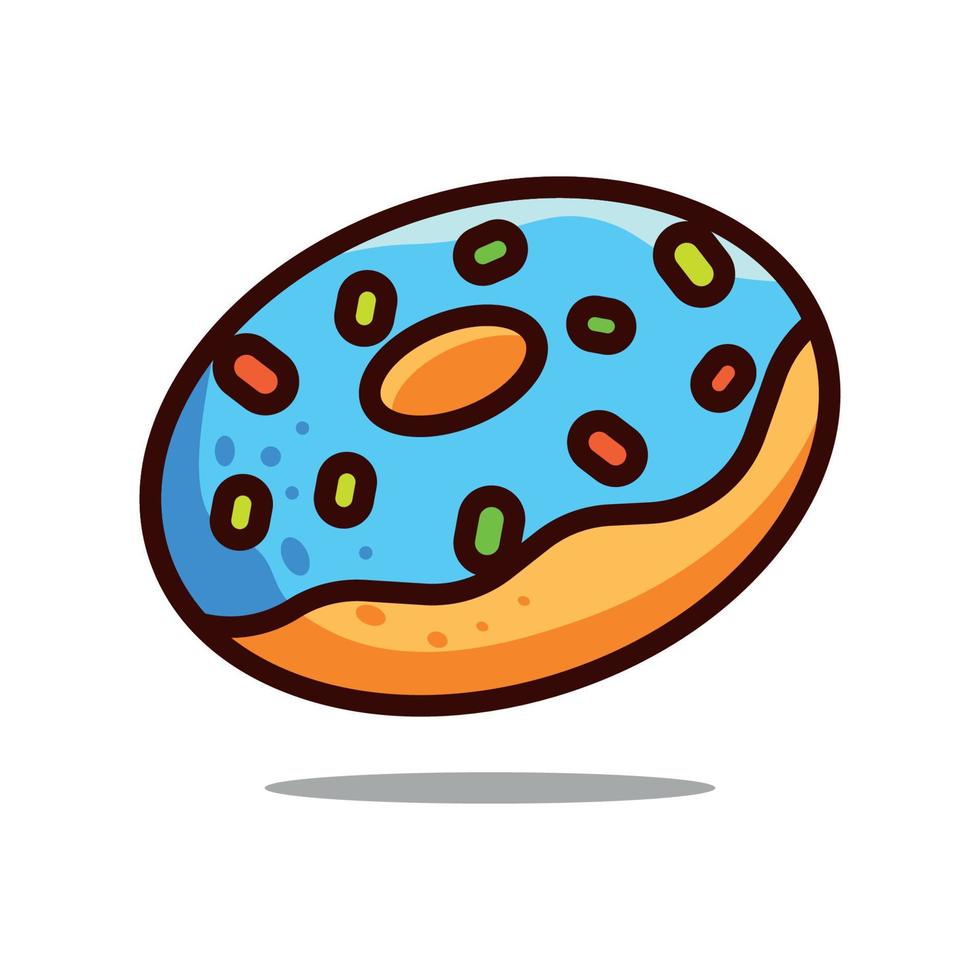 donut lindo vector de dibujos animados