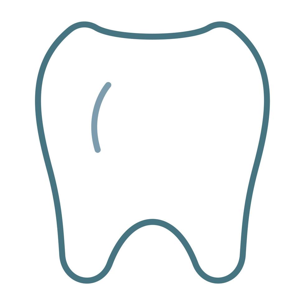 línea de dientes icono de dos colores vector