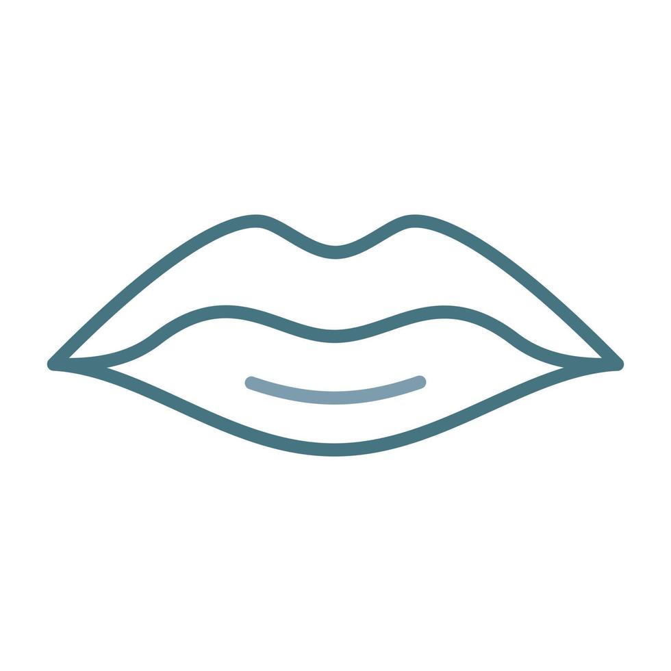 Lips Line Two Color Icon vector