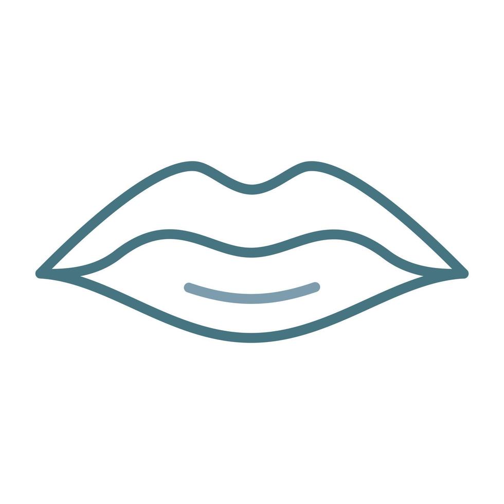 Lips Line Two Color Icon vector