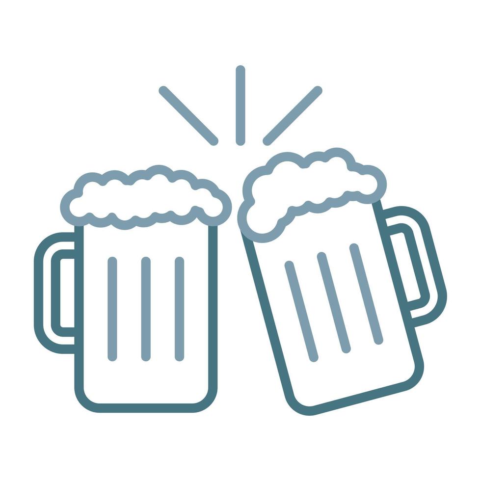 Cheers Line Two Color Icon vector