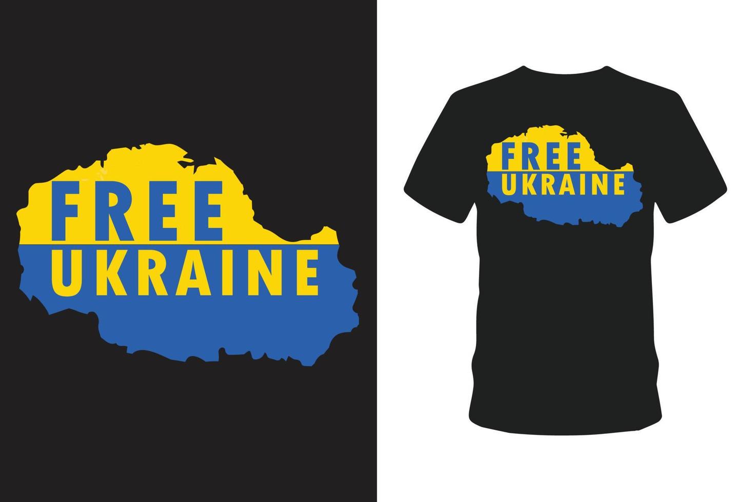 Free Ukraine T shirt design vector