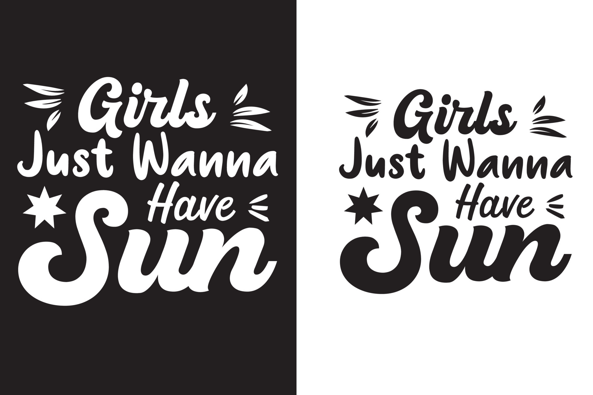 Girls just wanna have sun T shirt 6414070 Vector Art at Vecteezy