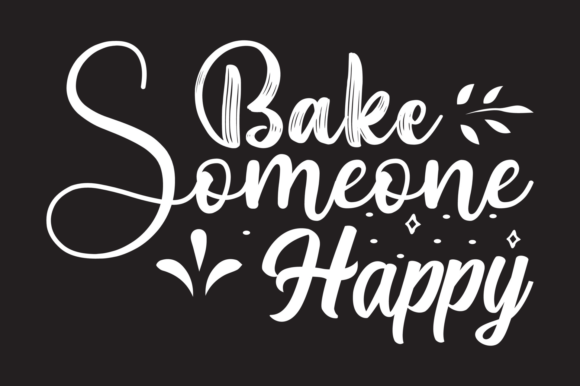 Bake someone happy t shirt 6414075 Vector Art at Vecteezy