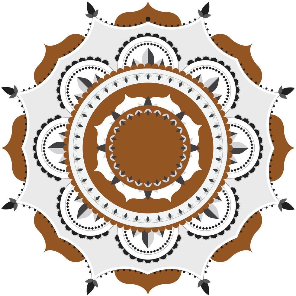 Round mandala design vector