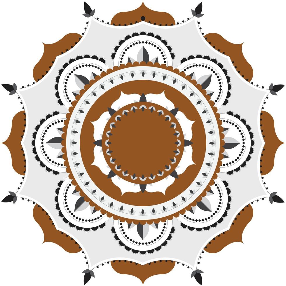 Round mandala design vector