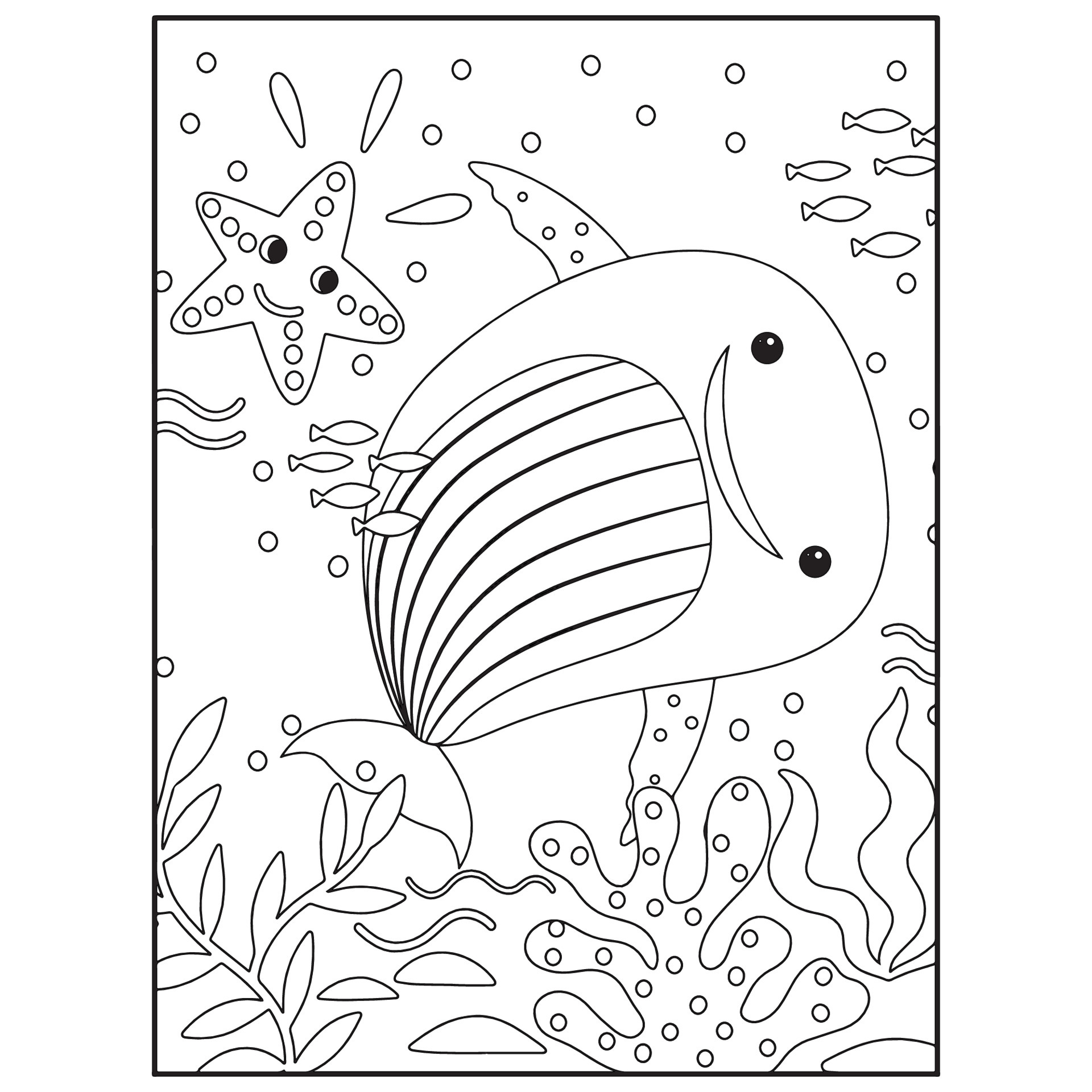 baby sea animal coloring pages