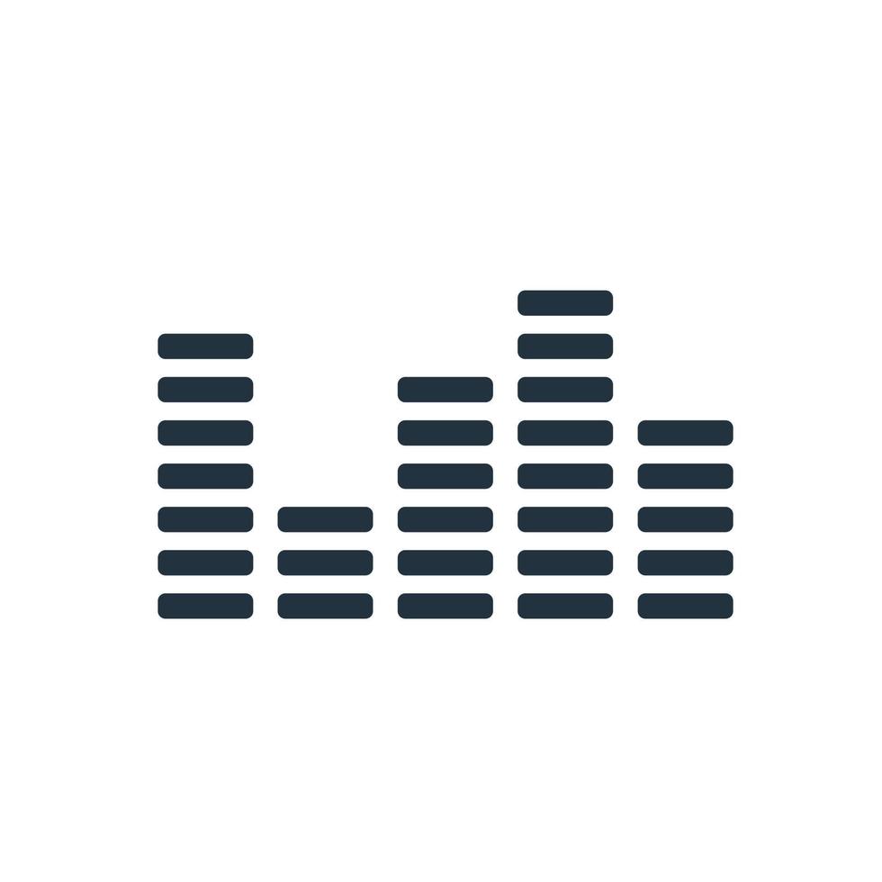 equalizer icon. sound level control symbol design. Vector illustration of isolated white background.