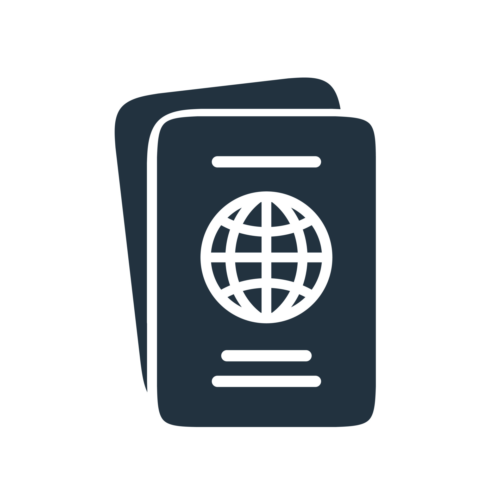 Passport icon in trendy flat style isolated on white background