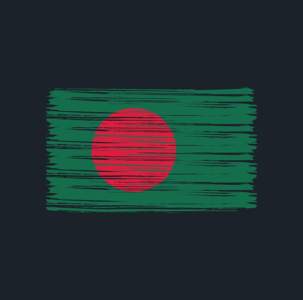 cepillo de bandera de bangladesh vector