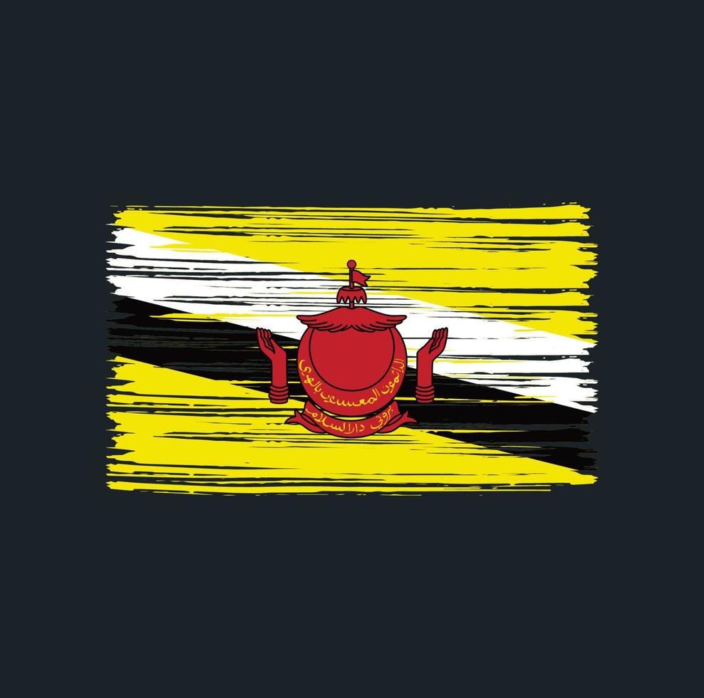 Brunei Flag Brush vector