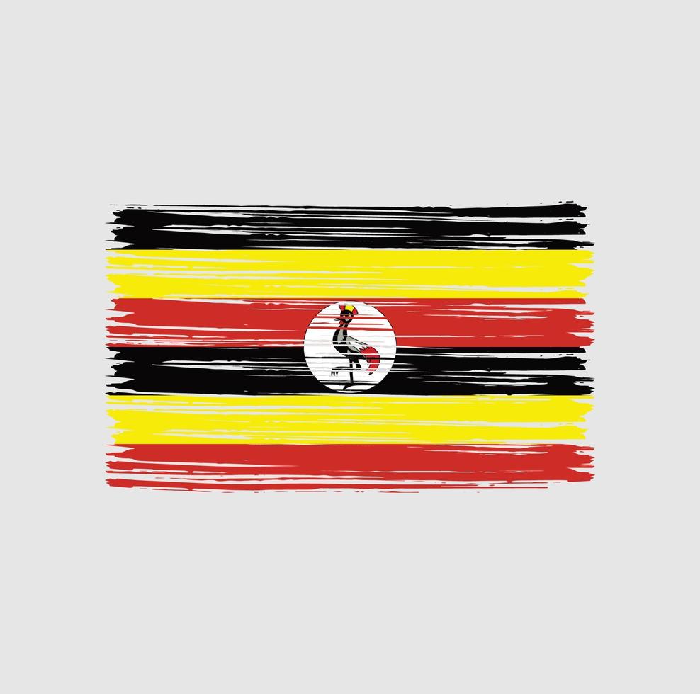 Uganda Flag Brush vector