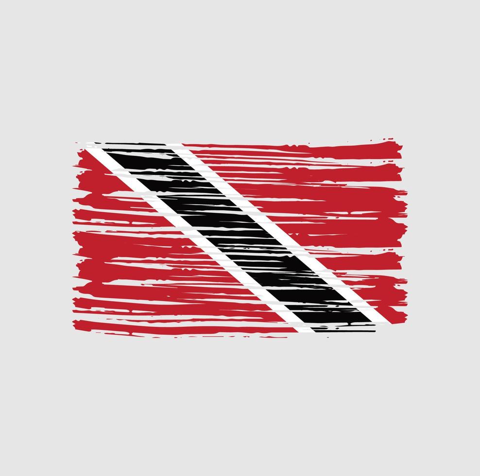 Trinidad and Tobago Flag Brush Strokes. National Flag vector