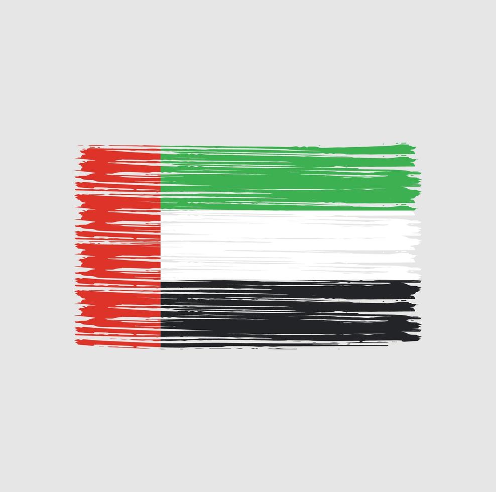 pincel de bandera de emiratos árabes unidos vector