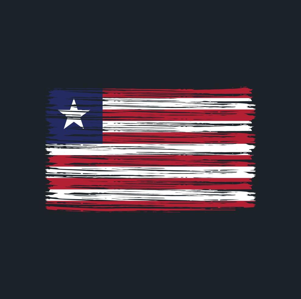 Liberia Flag Brush vector