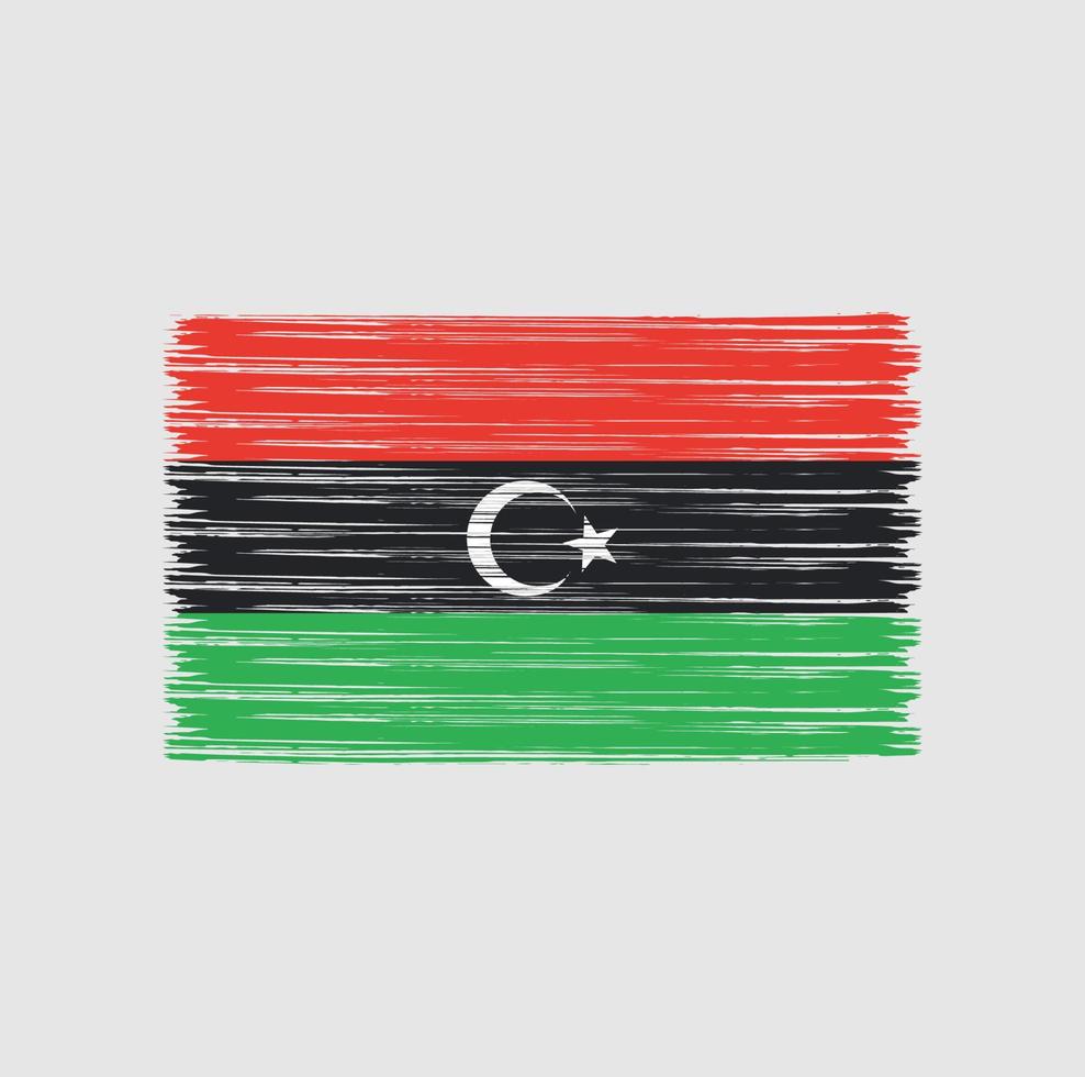 Libya Flag Brush. National Flag vector